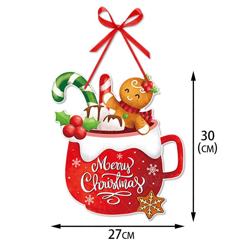Christmas Door Hanger New  Party Pendants Xmas Tree Hanging Oranments Santa Claus Snoweman Elk  Xmas Navidad Decor