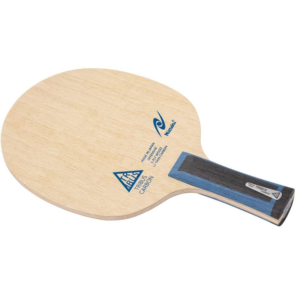 Nittaku Trivask Carbon Shakehand Offensive Table Tennis Racket 5-Ply Wood Flare Blue NC0472