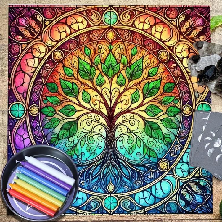 Quadratische Tischdecke, Tarot-Altardecke, Spielunterlage, Tarot-Lesen-Tischdecke, Tarot-Kartenmatte, Wahrsage-Tischdecke