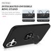 Magnetischer Ringhalter Handyhülle für iPhone 17 Air 16E 16 15 14 13 Mini Pro Max Plus mit Ständer Kunststoff Hart Stoßfeste Hülle