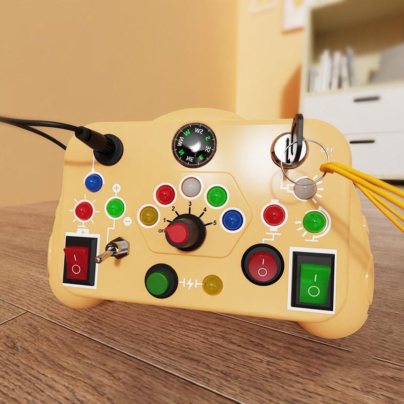 LED Light Switch Busy Board Toddler Montessori Early Education Learning Toy Logical Thinking Training Game Board Children Gifts