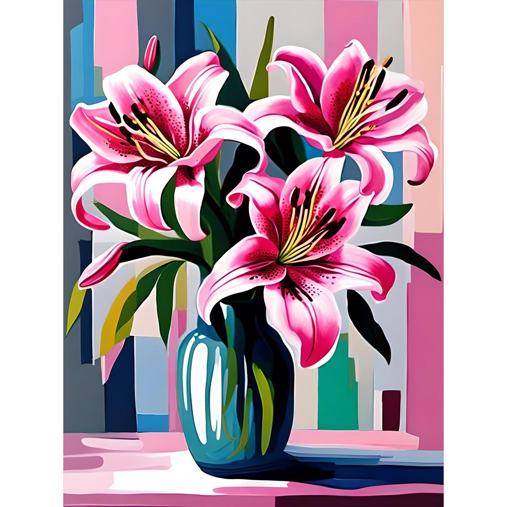 

5D DIY Полная круглая выкладка Алмазная живопись Геометрический цветок Домашний декор Искусство Ремесло