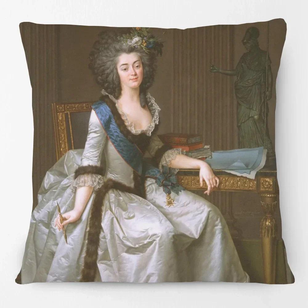 Nobles And Grand Ladies Cushion Covers European Oil Painting Woman Girls Decorative Pillow Case