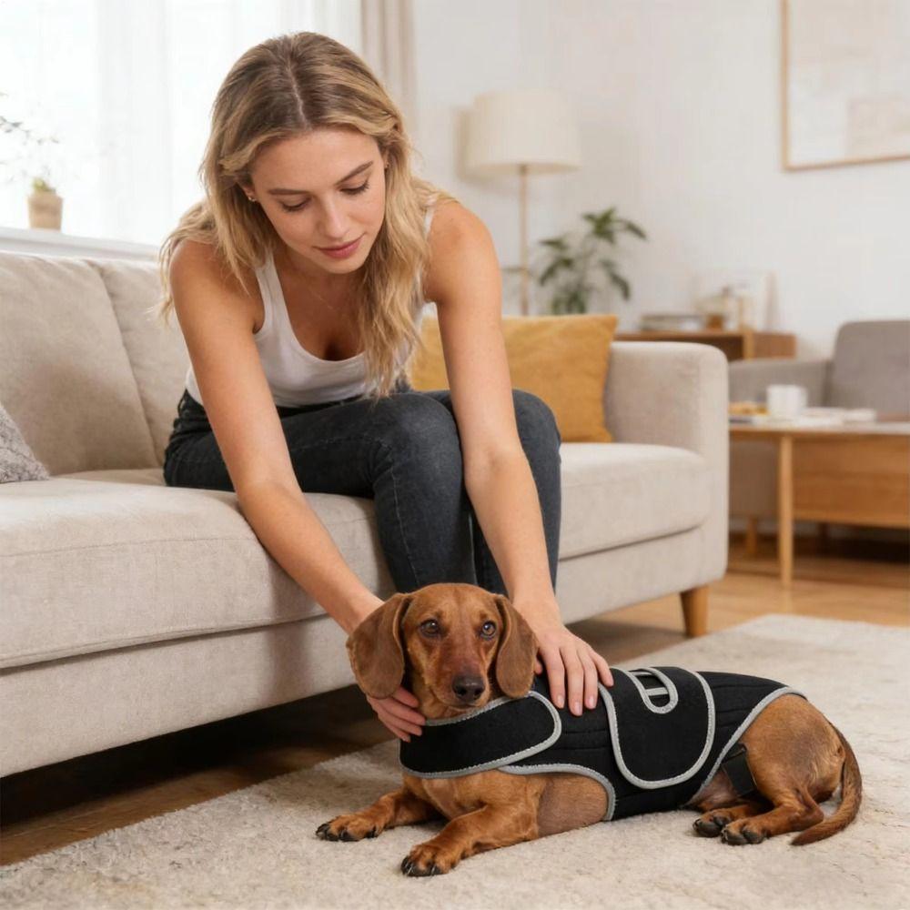 Breathable Pet Spinal Brace Vest Comfortable Dog Support Harness Dog Back Brace Home Use