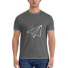 White Paper Plane Aeroplane Airplane Glider Lightweight Tshirt Commuting Casual Antistatic Basic Tee