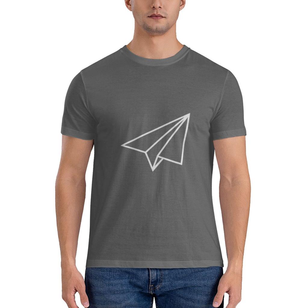 White Paper Plane Aeroplane Airplane Glider Lightweight Tshirt Commuting Casual Antistatic Basic Tee