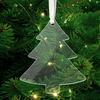 10PCS Transparent Acrylic Christmas Decoration Snowflake Drilled Holes Blank Acrylic DIY Painting Christmas Tree Pendant