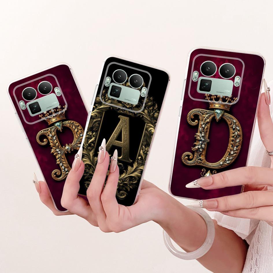 Für Realme GT8 Hülle Realme GT 8 Pro Cover 2025 Mode Buchstaben Krone Capa Weicher Silikon Stoßfänger Für Realme GT8 Pro RMX5210 Fundas