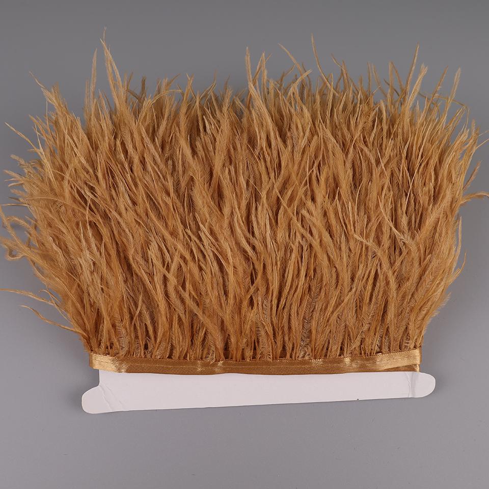 2M Pštrosí peří na stuze pro vyšívání šití do šatů ozdobné peří na pásce třásně pro oblečení