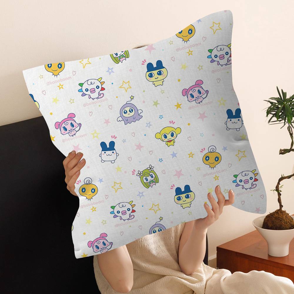 Classic T-Tamagotchi Cut Friend Game 45*45Cm Cushion Cover Pillow Cover Decor Pillowcase Home Pillowcase For Couch Pillow