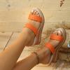Moda Tendencia Mujer Zapatillas Cuñas de Playa Sandalias Plataforma Antideslizantes Zapatillas Mujer Exterior Slip-on Zapatos Verano 2024 Chanclas Mujer
