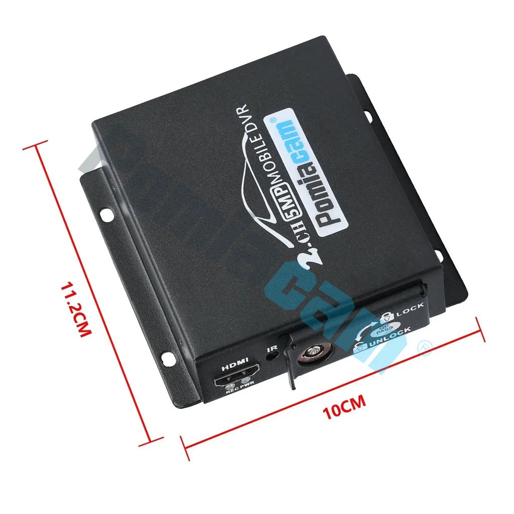 Mini Vehicle Mobile DVR CVBS AHD TVI Camera Input HDMI 1080P 60fps DVR 2-CH Ultra-clear Audio and Video Synchronous Recording
