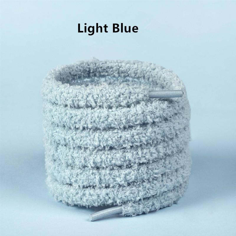 1 Paar Winter Pluizige Schoenveters Populaire Witte Blauwe Pluche Schoenveters Voor DE Trainingsschoenen Sport Casual Sneakers Schoenen Sneeuwschoenen 140cm gray