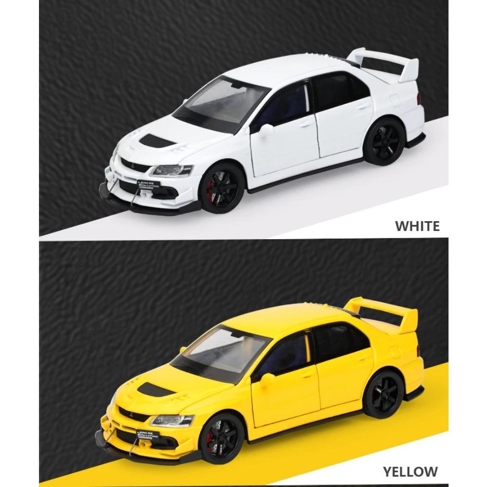 1/32 Scale Mitsubishi Lancer Evolution Right Rudder Serie Super Racing Metal Alloy Diecast Car Model Sound & Light Gift for Friend