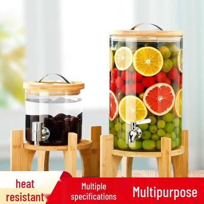 Heat-Resistant Fruit Wine Bottle with Faucet, Ideal for Plum Soaking, Grape Winemaking, and Beverage Brewing At Home