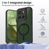 KEYSION Magnetic Phone Case for Motorola MOTO G86 5G G56 5G Matte Translucent Clear Shockproof Cover for MOTO G57 G67 G86 Power