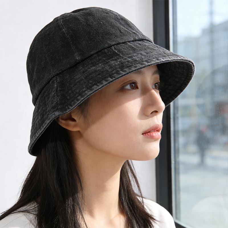 

Spring and summer big eaves show the face, small sunscreen hat, plain and versatile premium sense basin hat L size [56-59]