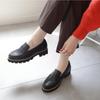 [AmiAmi] Loafers, Platform Loafers, Black, Lightweight, Black, Women's, Comfortable Loafers, Stylish, Enamel, Easy to Walk In, SY405 (L (23.5cm-24.0cm