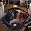 Large Round Carpet Rug Living Room Bedroom Decoration Anti Slip Tree of Life Mat Dragon Lion Tiger Yin Yang Tai Chi Carpet Rugs