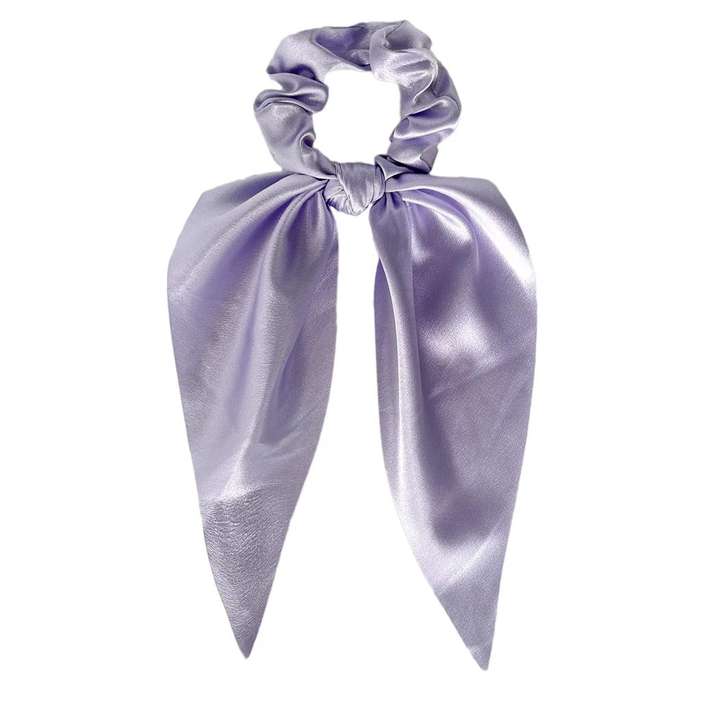 1 Stück Satin Langes Band Scrunchies Damen Mädchen Elastisches Gummi Schleife Haargummis Pferdeschwanzhalter Haaraccessoires