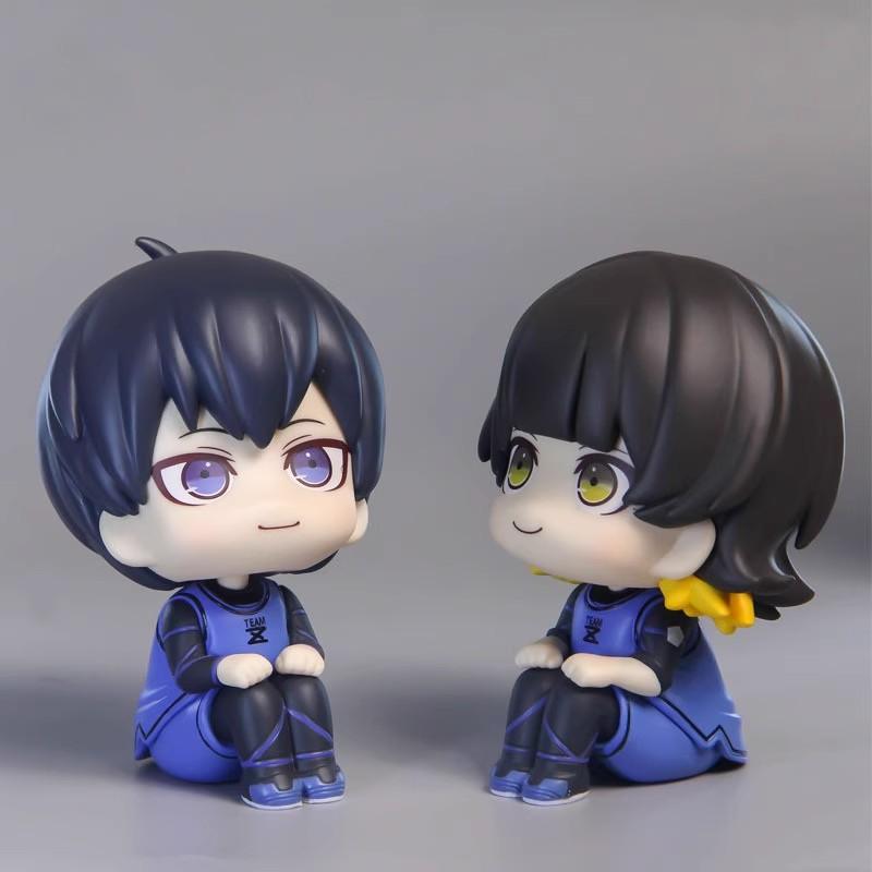 10cm Q Version Blue Lock Anime Figure Sagi Yoichi Chigiri Hyoma Nagi Seishiro Figures Collection Model Figurine Doll Toy Gift