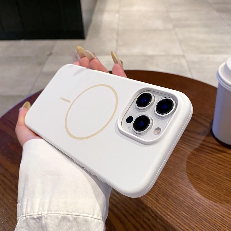 Luxury Original Liquid Silicone Case for iPhone 16 15 14 13 12 11 Pro Max Plus For Magsafe Magnetic Wireless Charge Soft Cover