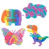 Sensory Activity Board Stress Relief Silicone Strip Fidget Toy Travel Portable Kids Adults Butterfly Dinosaur Star Elephant Shape Educational Busy