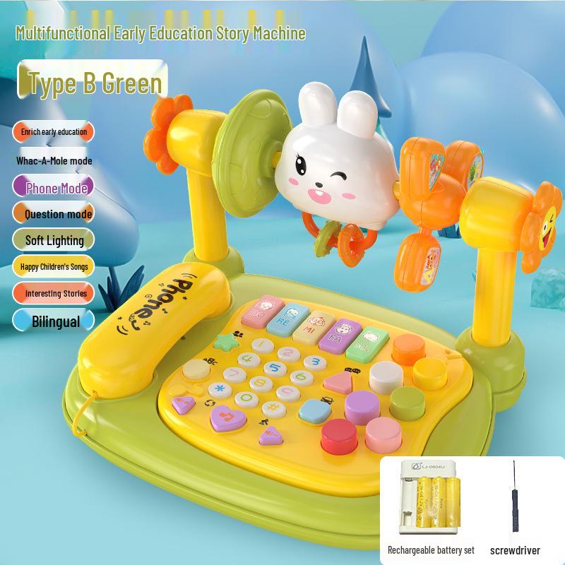 Téléphone et Piano Jouet Multifonctionnels pour Enfants avec Lumières et Musique pour l'Éducation Précoce