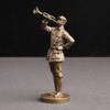 Pure Brass Long March Red Army Soldier Statue Home Decoration Crafts Trumpeter Commemorative Theme Character Sculpture Ornaments