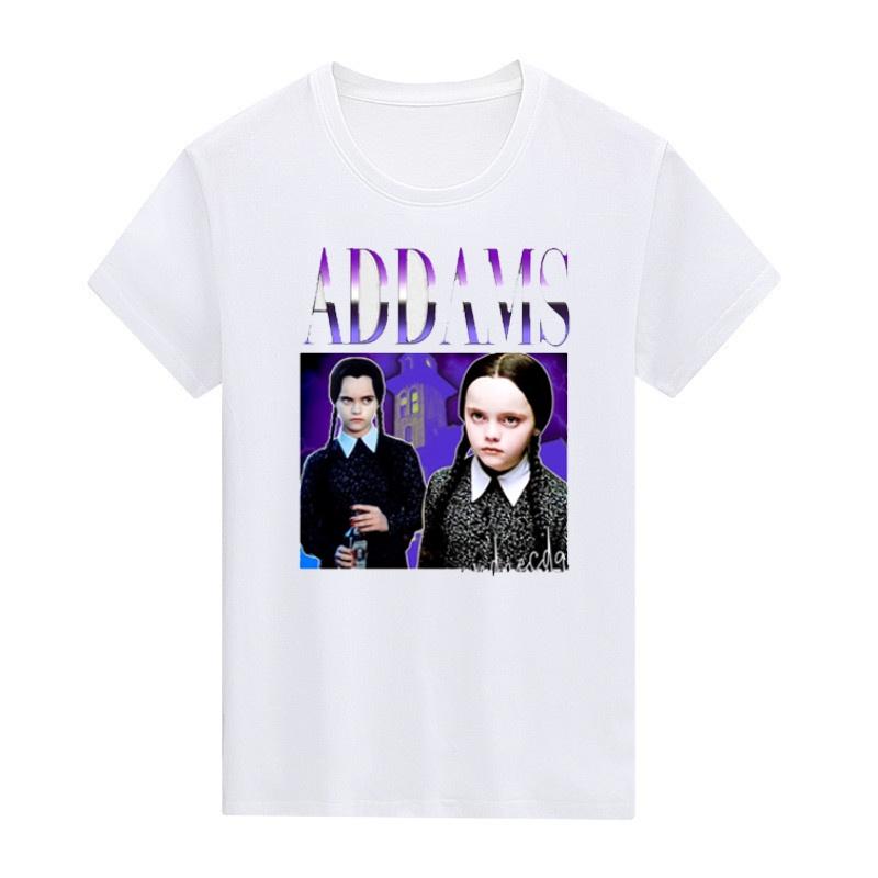 Die Addams Family Wednesday Unisex T-Shirt Top Stilvoll Weich Atmungsaktiv Bequem