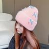 Women Skull Hat for Teens Girls Boys Pink Photo Props Knitted Winter Hat Skull Costume Props Skull Cap