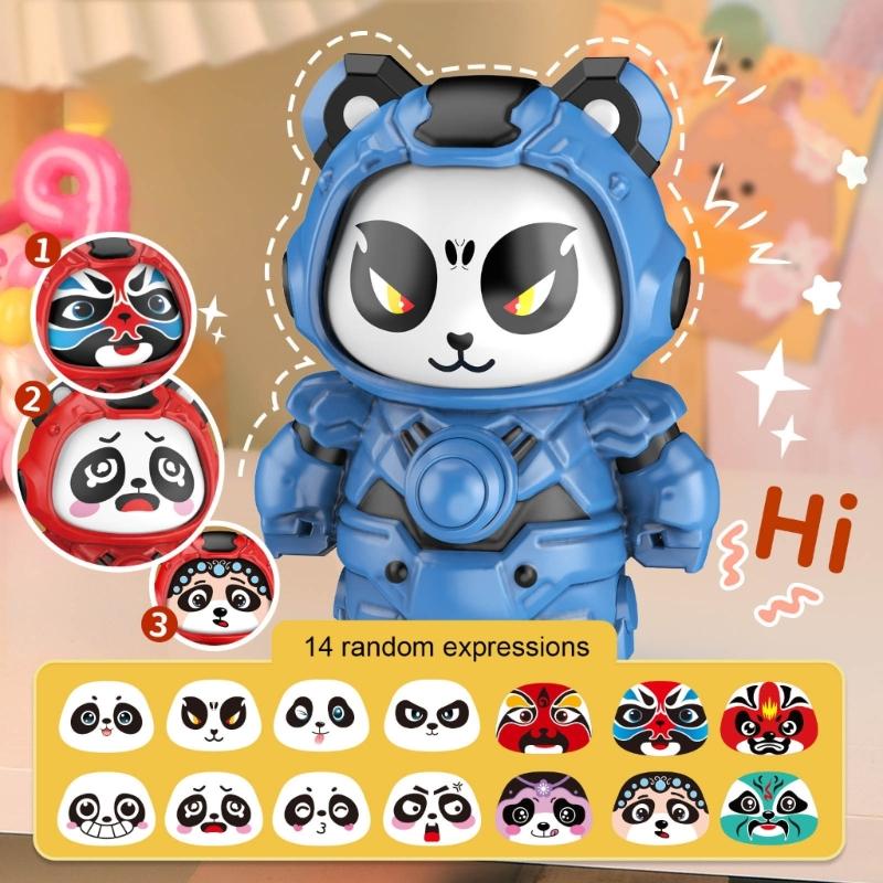 Lovely Panda Face Changing Doll Keychain Charm Fun And Eye Catching Designs Keyrings Accessory For All Ages