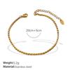 Waterproof Ins Snake Chain Ankle Bracelet Stainless Steel 18K Gold Plated Double Anklet With EU Reach US CPSIA Standard