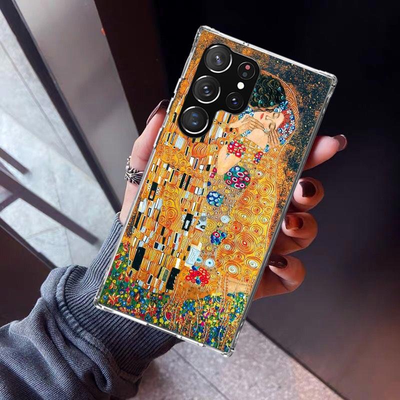 Kiss by Gustav Klimt Desig Phone Case For Samsung Galaxy S23 S24 S25 Edge S26 Ultra S22 + S21 Plus S20 FE Cover Silicone Print S