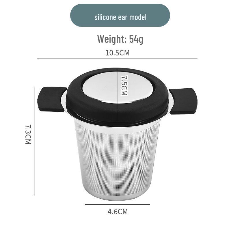 

Чайный инфузор и ситечко из нержавеющей стали с двойными ушками - не оставляет пятен и прост в использовании. Silicone Ear серебряный