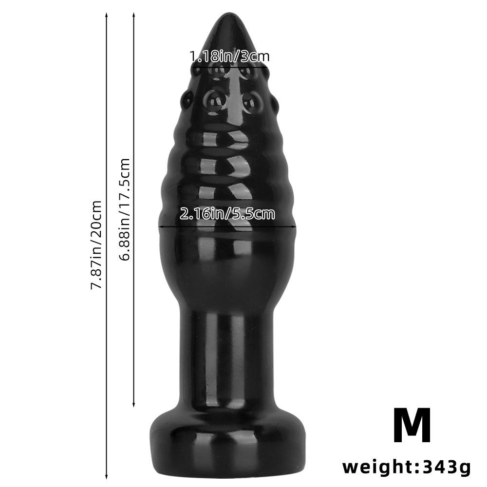 Extra Large Pointed Anal Plug with Suction Cup Thick Anal Dilator for Adult Anal Expansion Play Toy