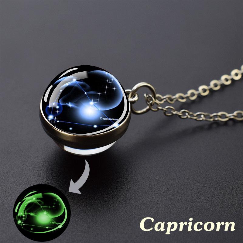 

Pendant Luminous Zodiac Signs-star Ball, Stylish Men s Necklace 50CM
