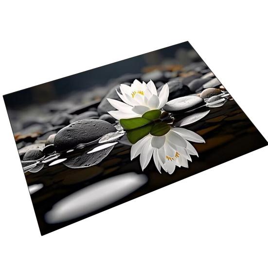 Golvmatta Halkfri Badrumsmatta med Grov Yta Gummiprickar på Baksidan Mjuk Beröring Diatomitlera Snabbtorkande Dräneringshål Badrumsmatta