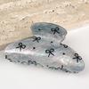 Hair Claw for Women Bow Print Hair Clip Pearlescent Texture Shark Hair Claw
