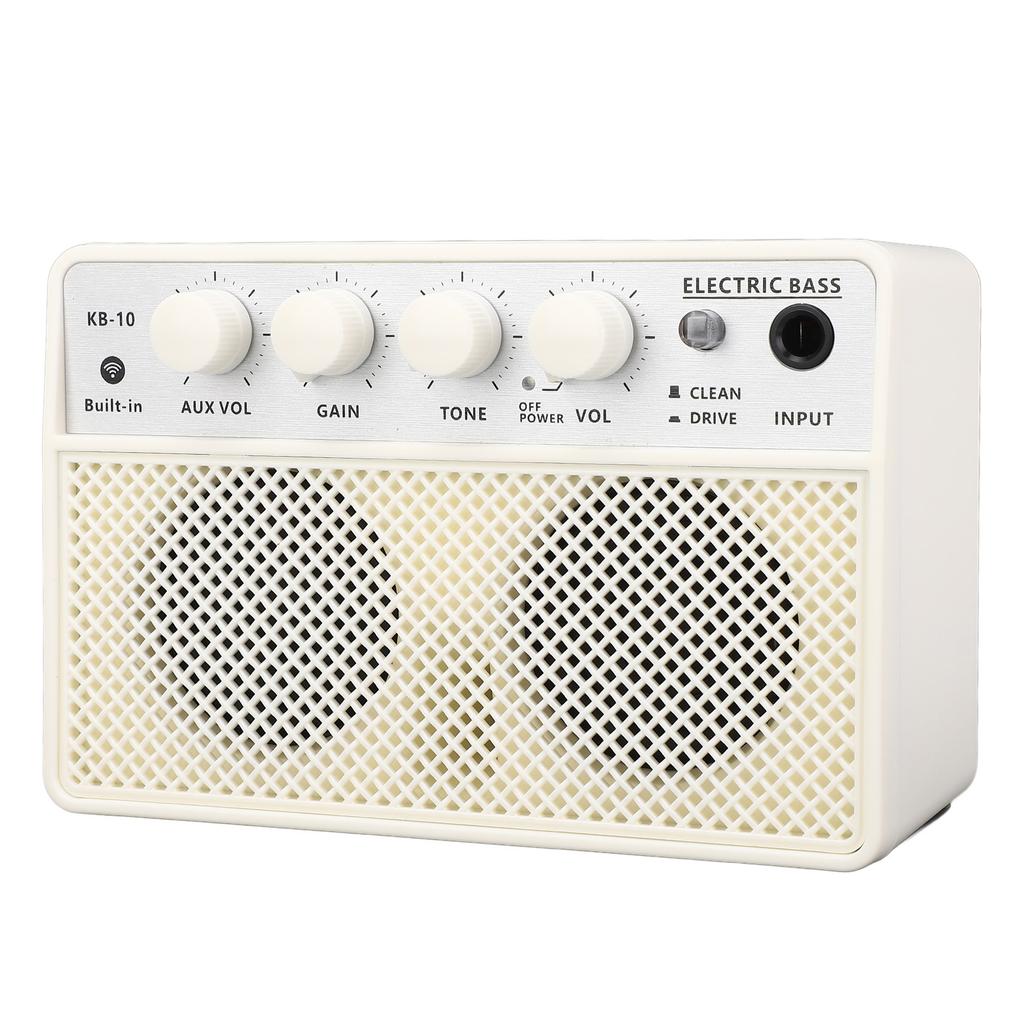 BT Bass Speaker Dual Channel Portable Rechargeable Electric Bass Amplifier 10W DC5V 1A