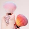 Multipurpose Nail Powder Remover Brush for Home Salon Use Nail Art Dust Brush with Crystal Shape Handle Makeup Brushes