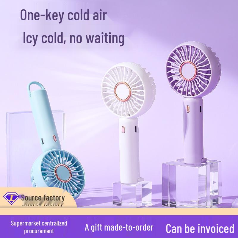 Portable USB Rechargeable Cartoon Mini Fan with Long Battery Life for Summer Cooling