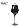 Pure Black Crystal Red Wine Glass with Golden Edge Luxury Simple Goblet For Special Room Champagne Glasses Kitchen Utensils