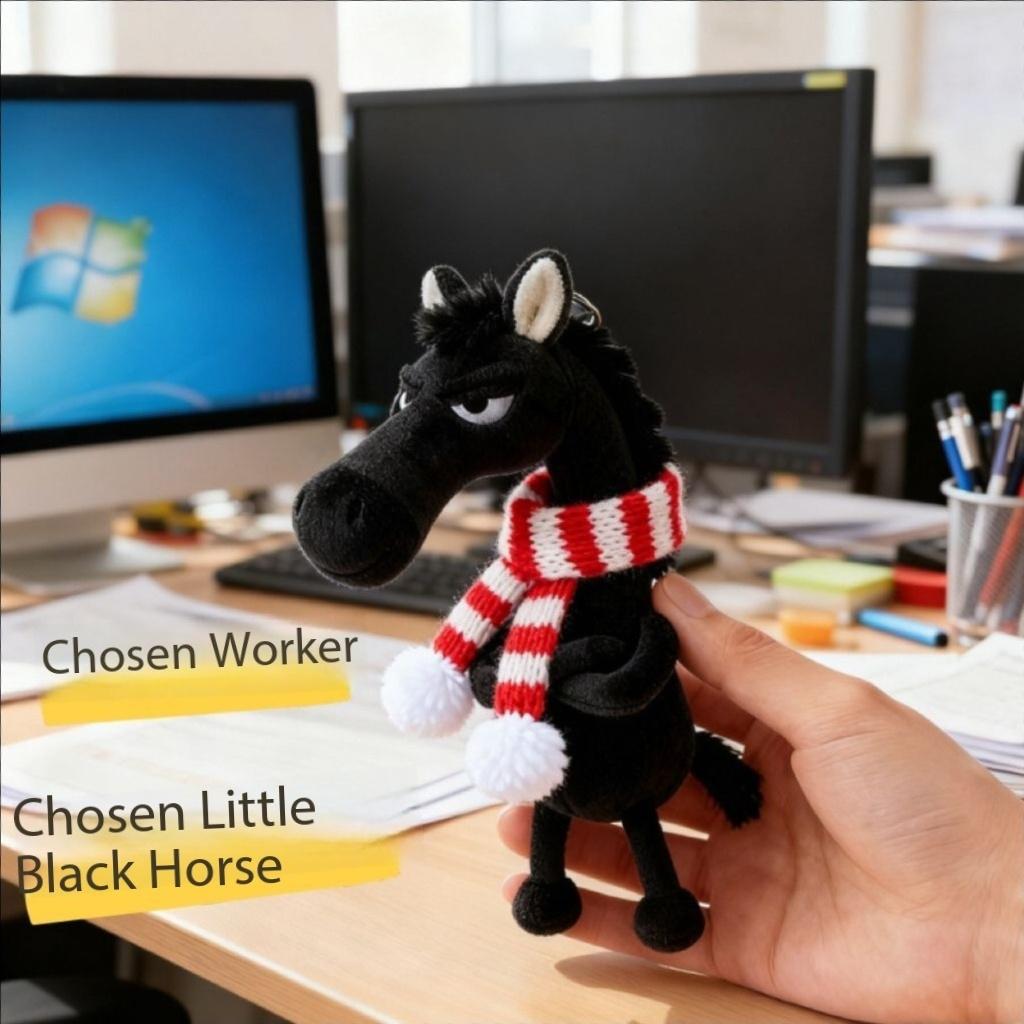 2026 Neue Plüschpuppe Neujahrsmaskottchen des Jahres des Pferdes Plüschpony-Spielzeug Rucksackanhänger Weihnachtsgeschenke