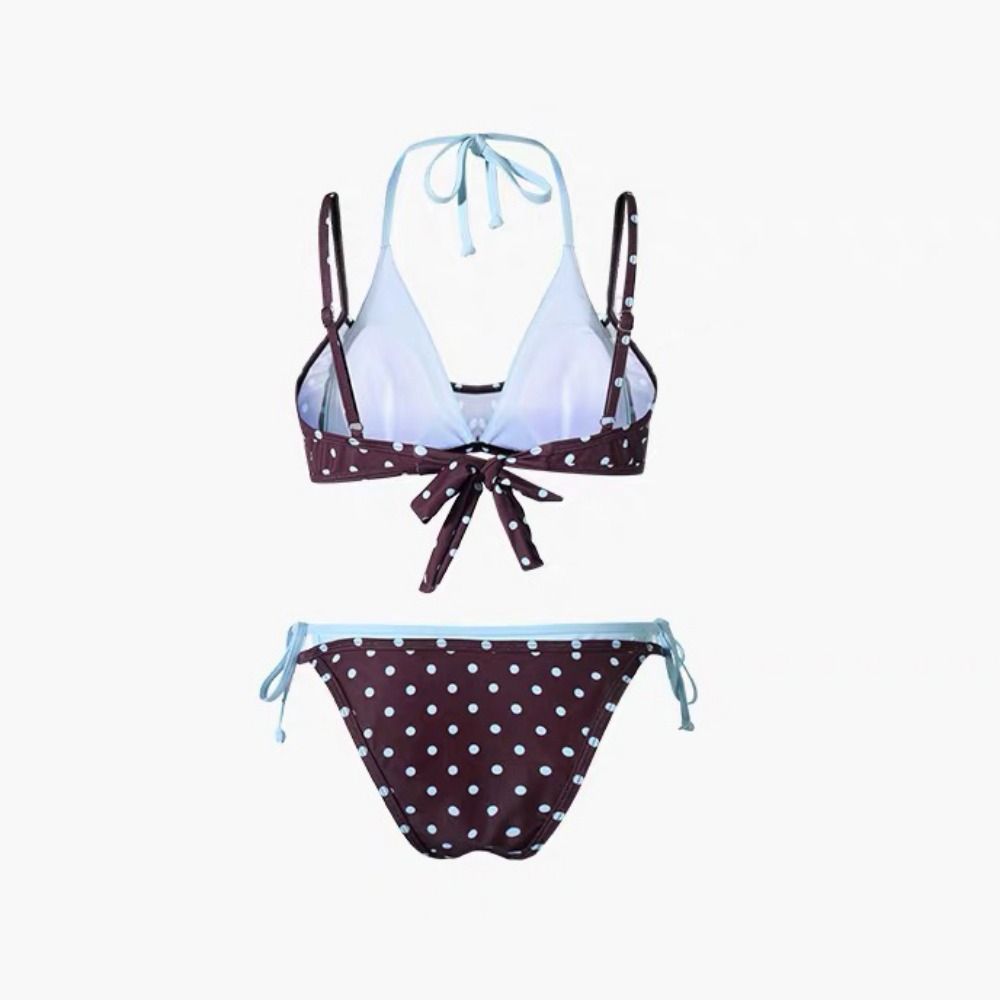 Deep V Ladies' Swimwear Low Waist Women Swimsuits New Halter Bikini Set Vacation