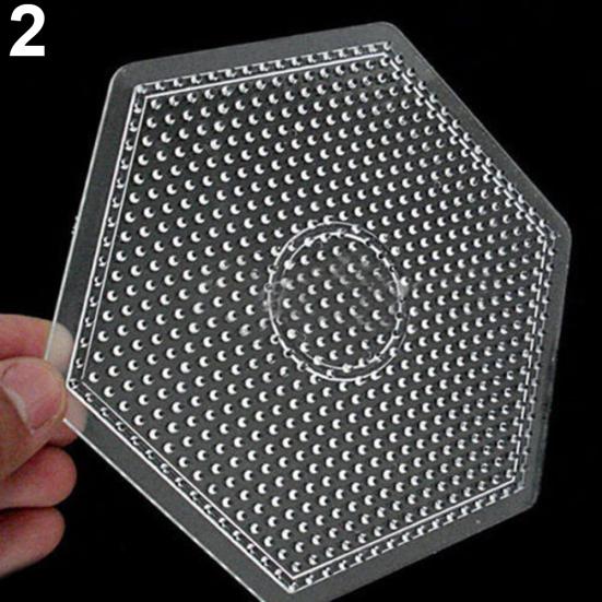 Clear Square Hexagon Round Large Pegboards Board for Hama Fuse Beads Kids