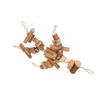 Parrot Toys Wood Blocks Bird Toys Reduce Anxiety Exercise Beak Bird Chew Toys with Movable Hooks