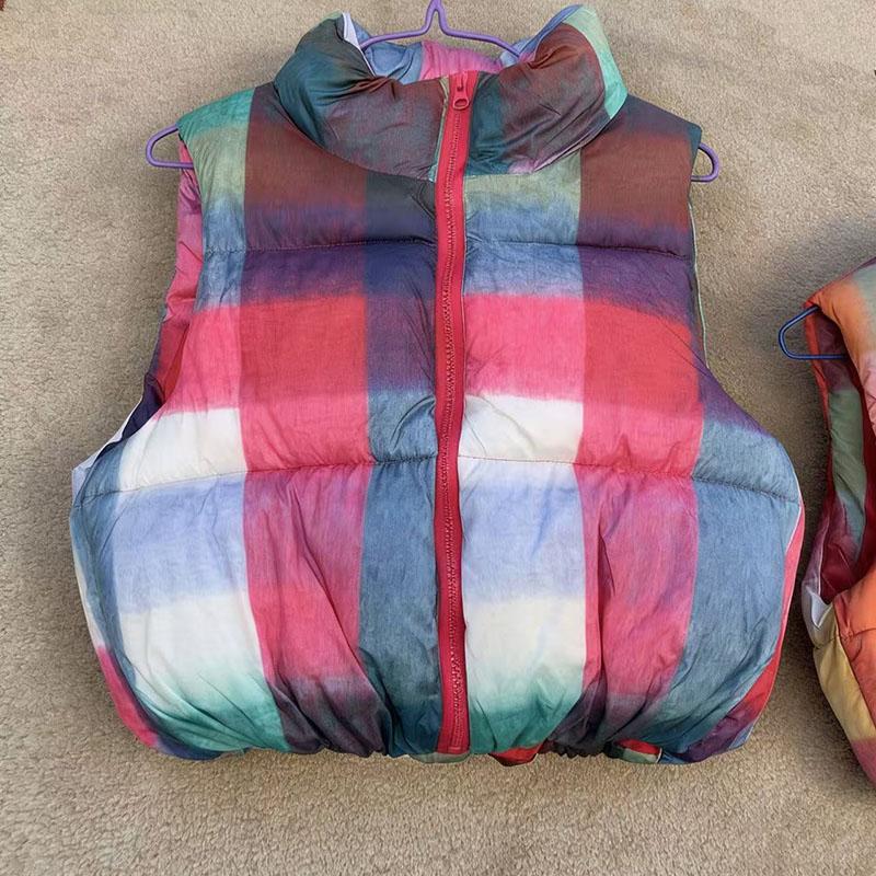 

Stand Collar Down Cotton Vest for Women Winter Casual Outwear Sleeveless Jackets Female XL