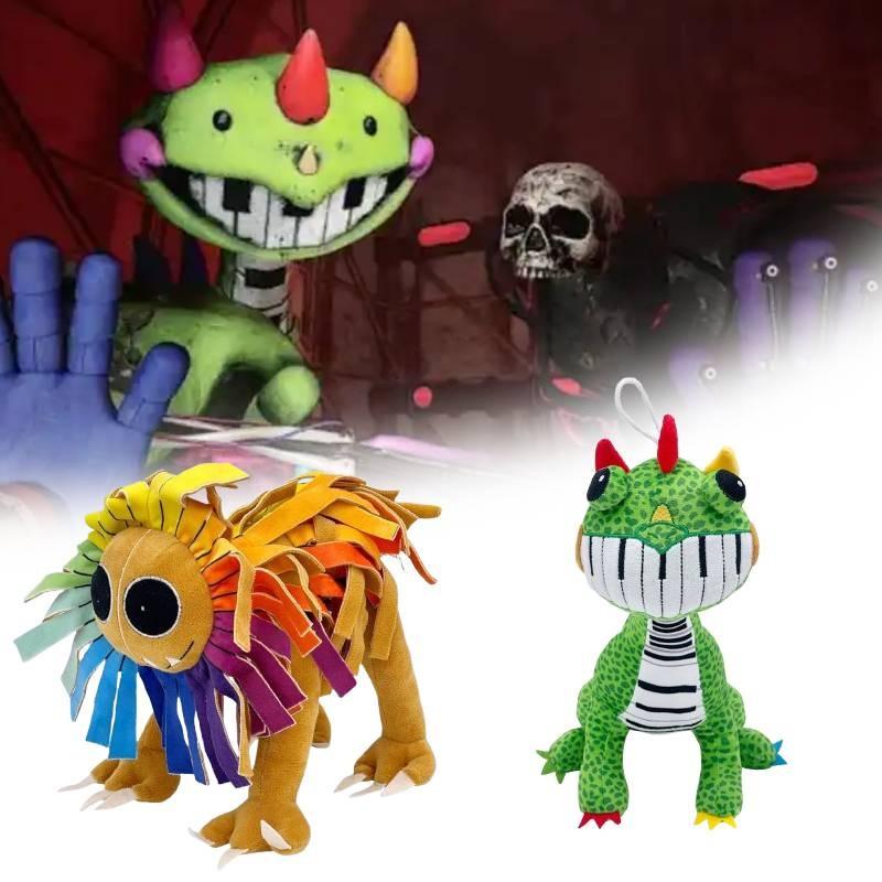 Adorable Nightmare Critters Plush Toy Featuring Green Dinosaur And Lion Design