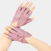 PU Leather Half Finger Gloves Anti-Slip Dance Performance Gloves Women Leather Gloves  Performance